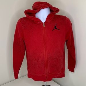 JORDAN ZIP UP RED HOODIE YOUTH